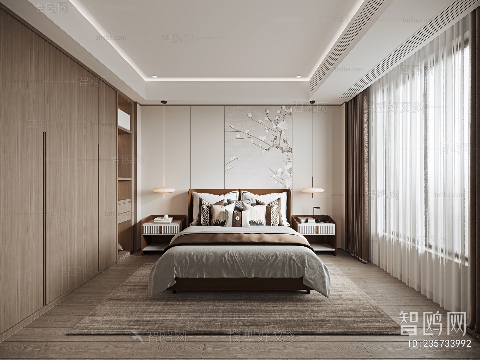 New Chinese Style Bedroom