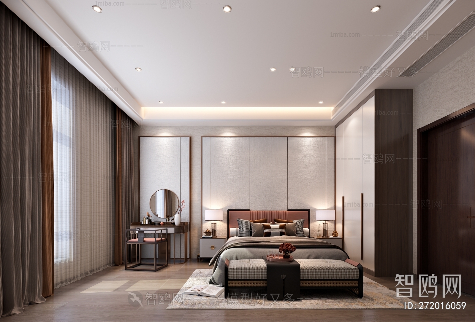 New Chinese Style Bedroom