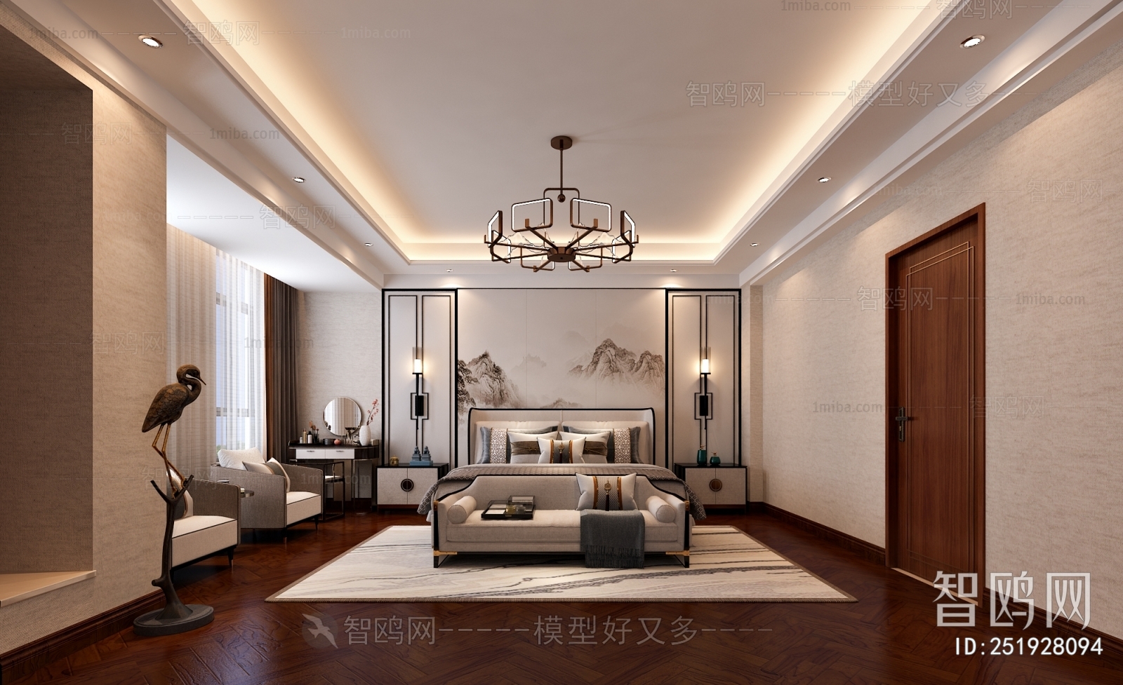 New Chinese Style Bedroom