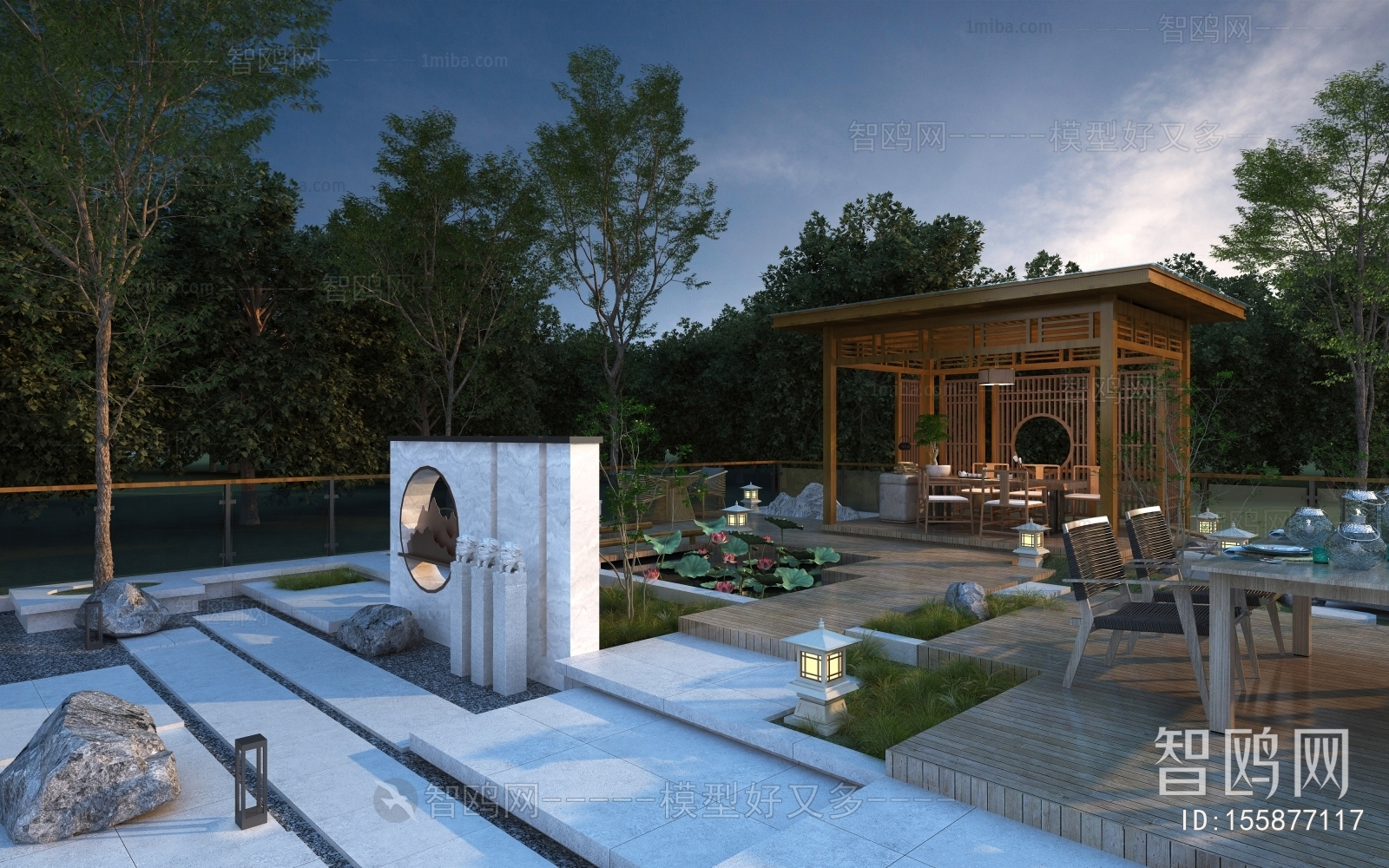 New Chinese Style Courtyard/landscape