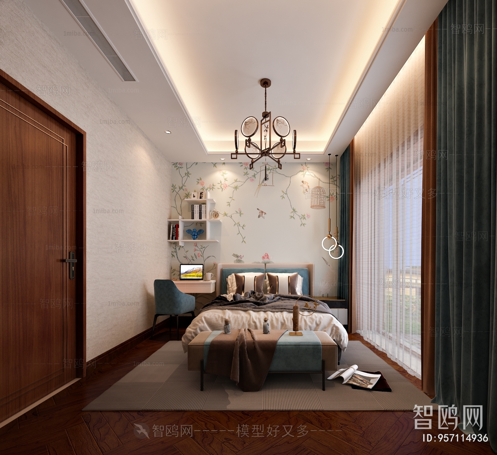 New Chinese Style Bedroom