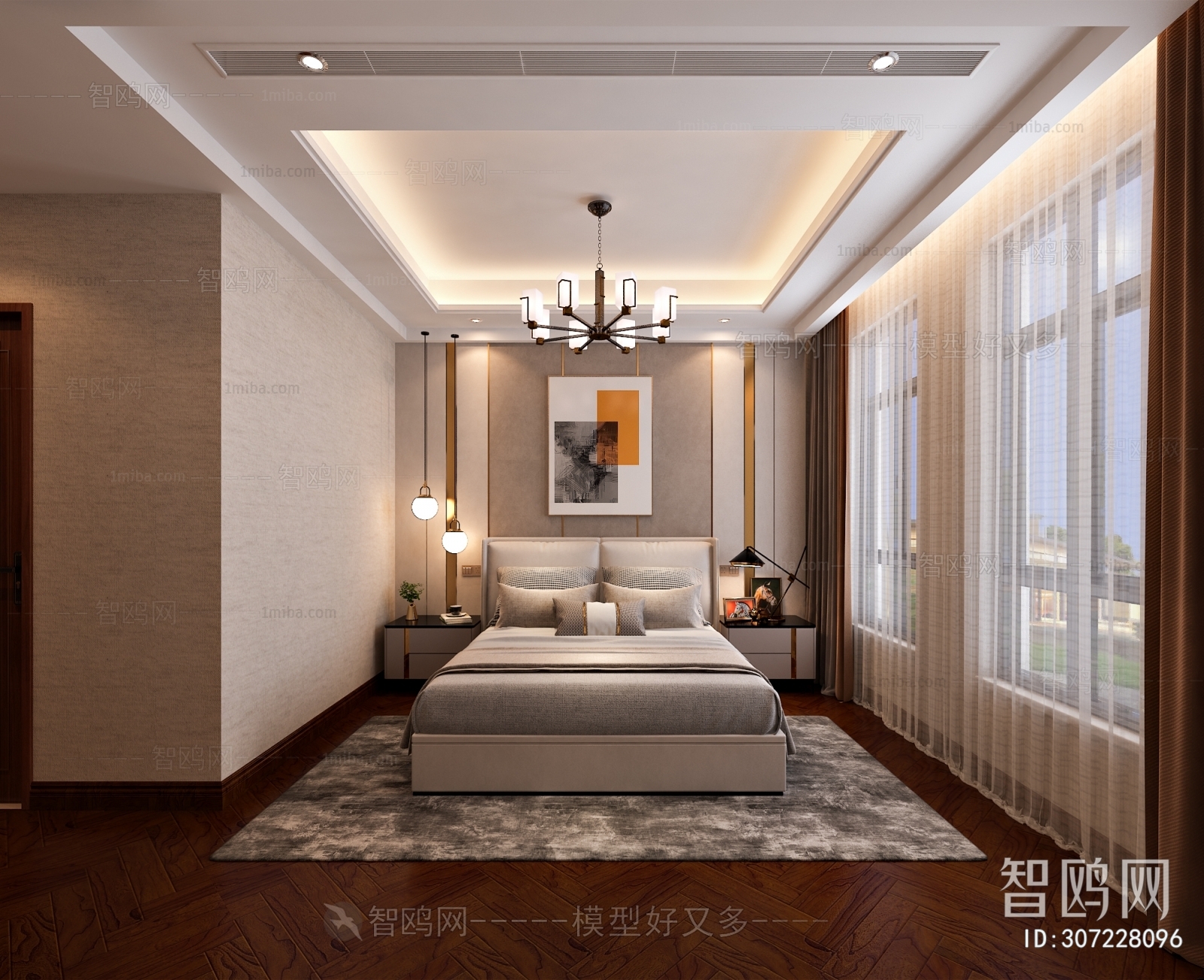 New Chinese Style Bedroom