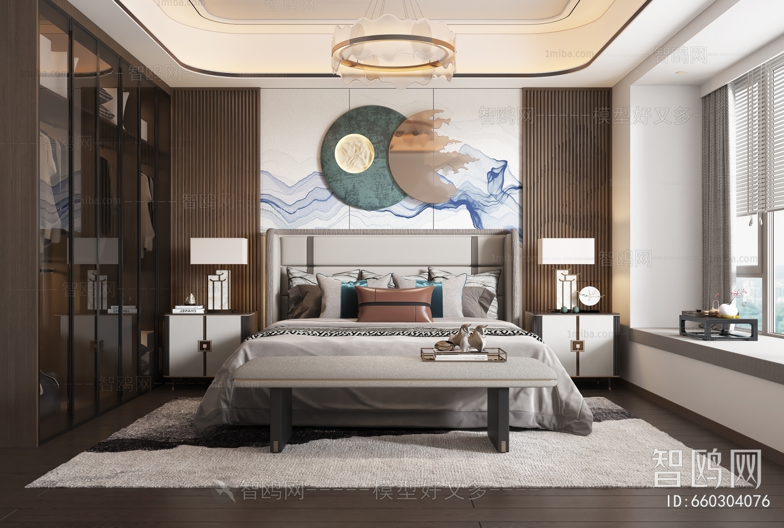 New Chinese Style Bedroom