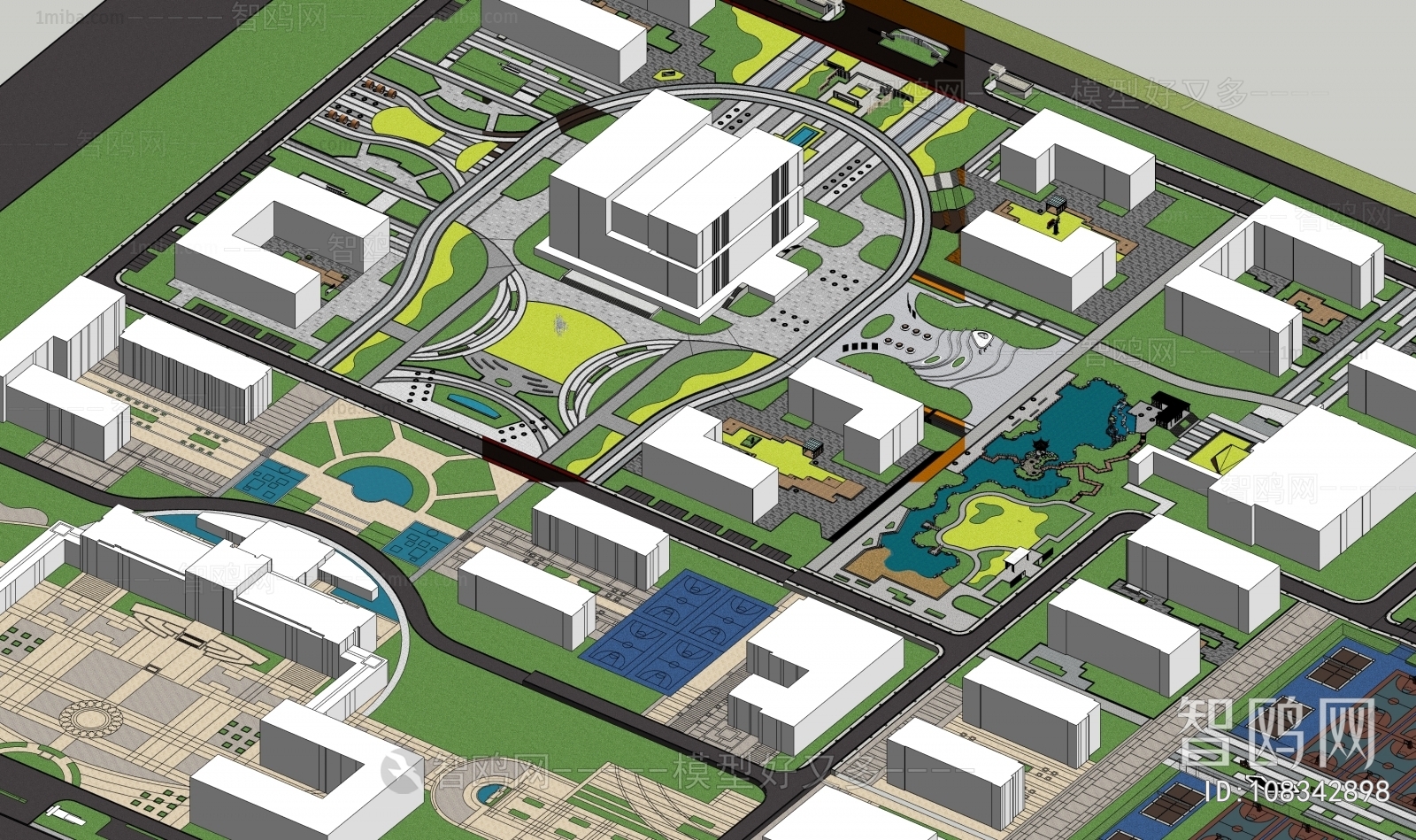 Modern Architectural Bird's-eye View Planning