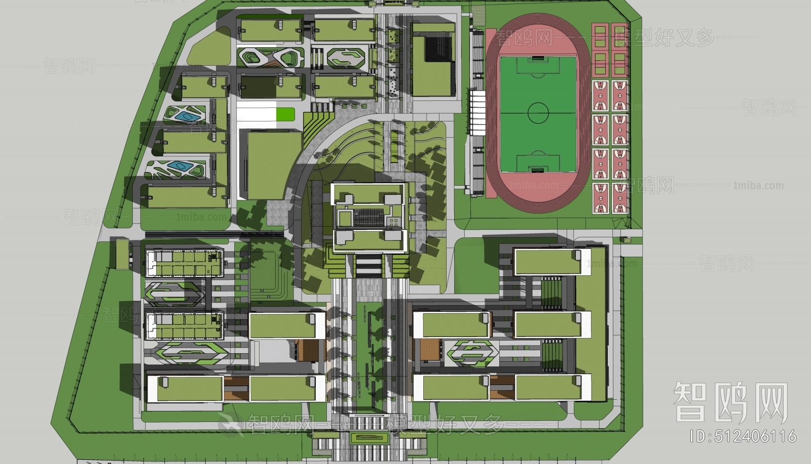 Modern Architectural Bird's-eye View Planning