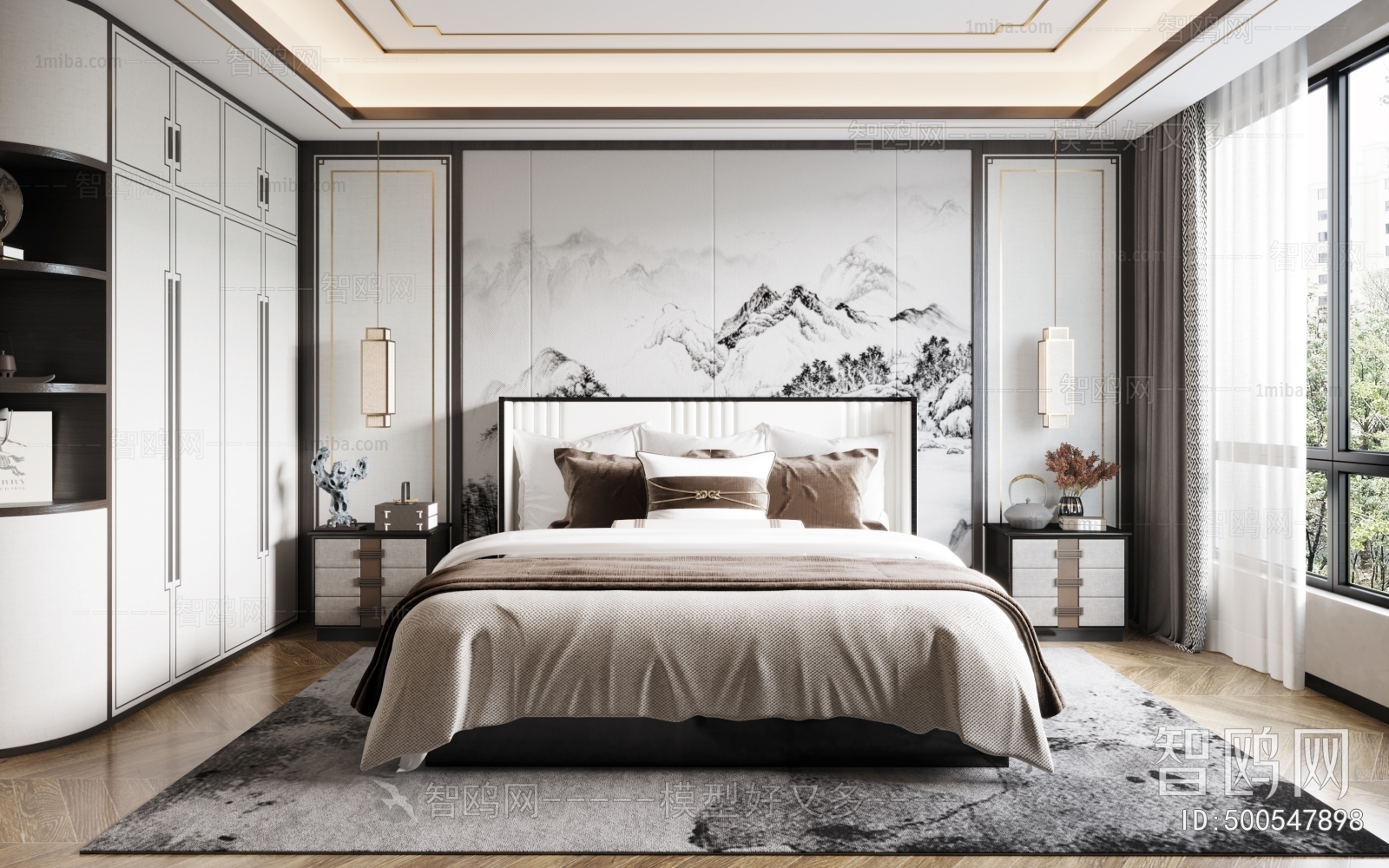 New Chinese Style Bedroom