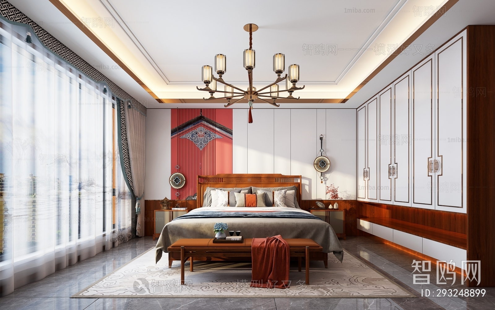 New Chinese Style Bedroom