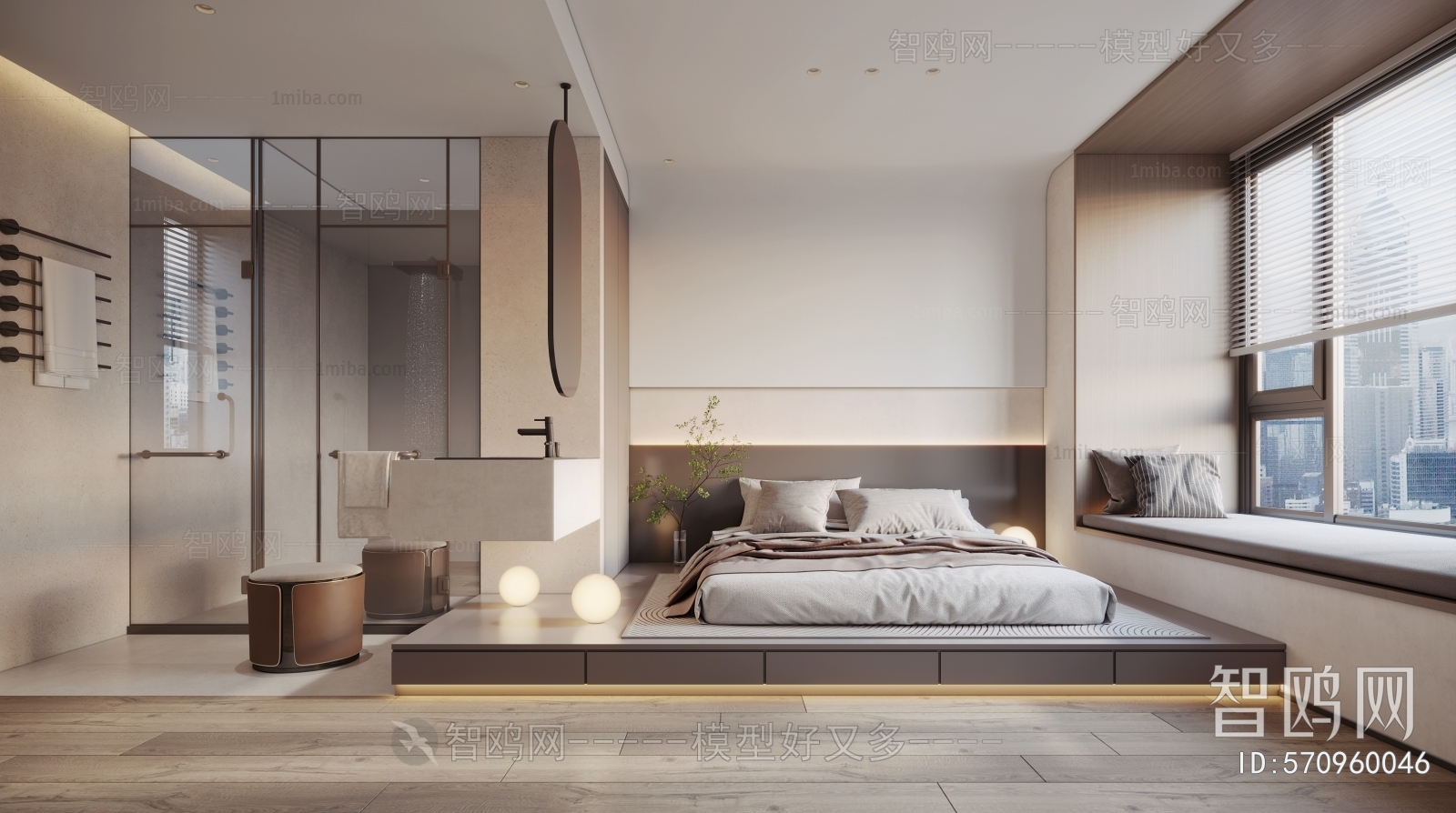 Modern Wabi-sabi Style Bedroom