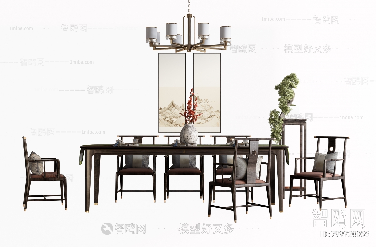 New Chinese Style Dining Table And Chairs