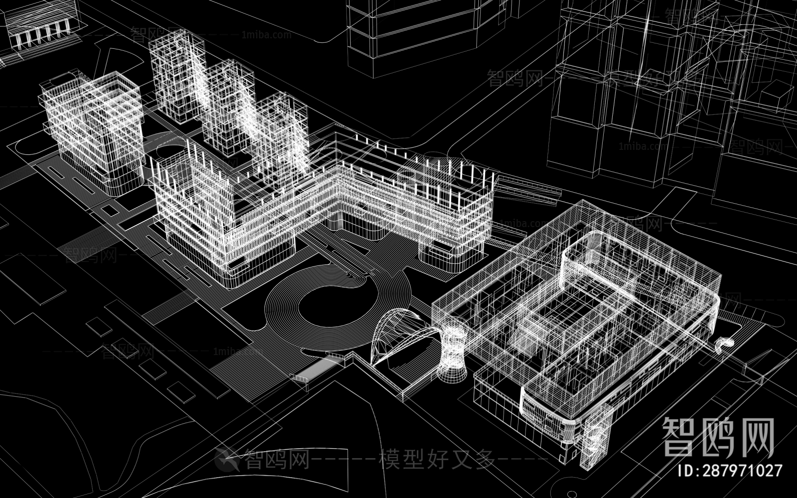 Modern Architectural Bird's-eye View Planning