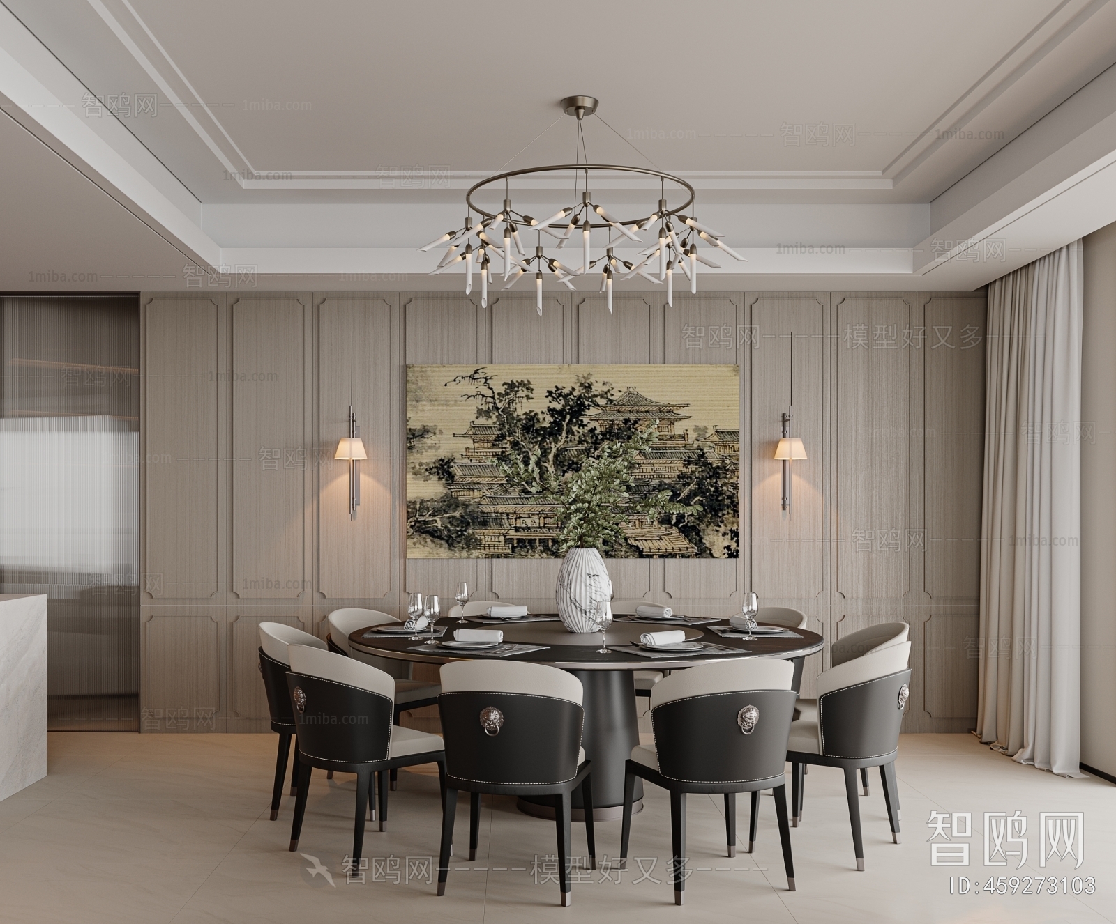 New Chinese Style Dining Room