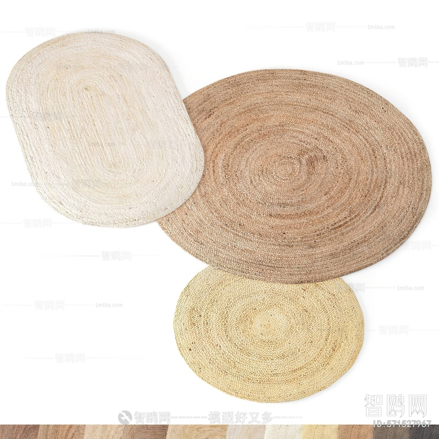 Wabi-sabi Style Circular Carpet