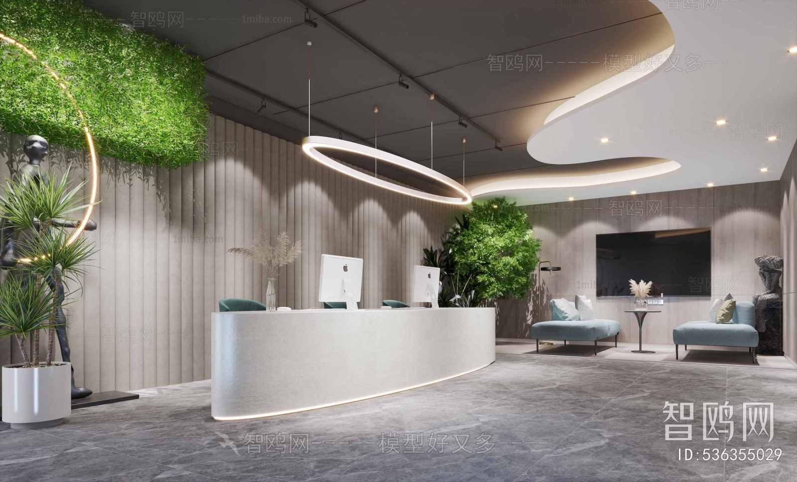 Modern Office Reception Desk