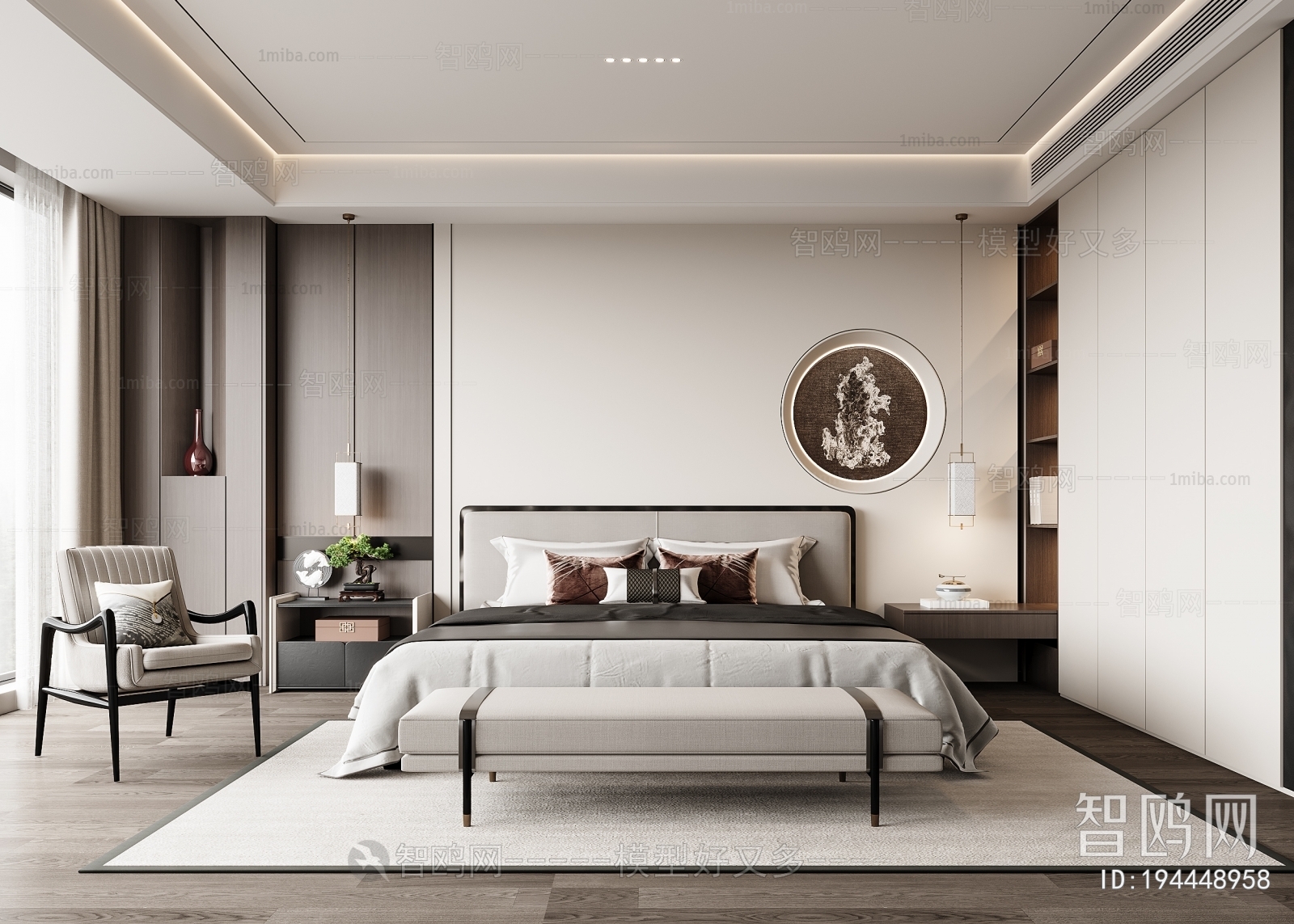 New Chinese Style Bedroom