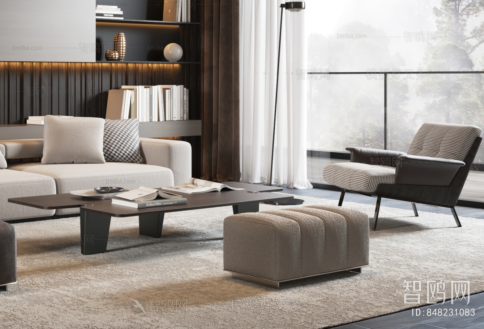 Minotti 现代沙发茶几组合