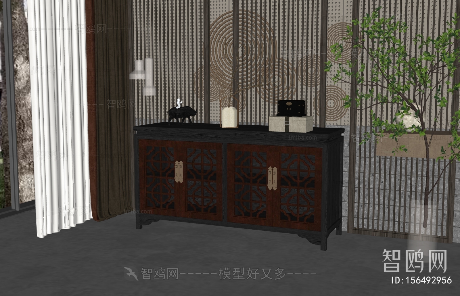 New Chinese Style Side Cabinet/Entrance Cabinet