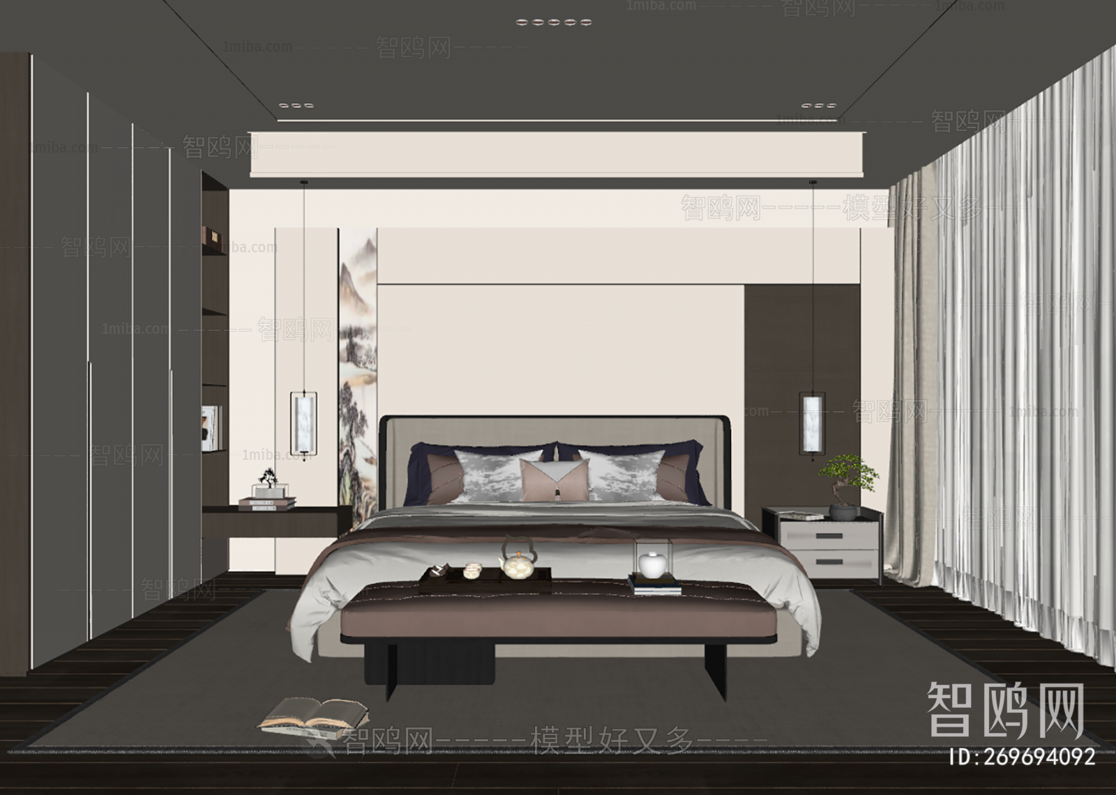 New Chinese Style Bedroom