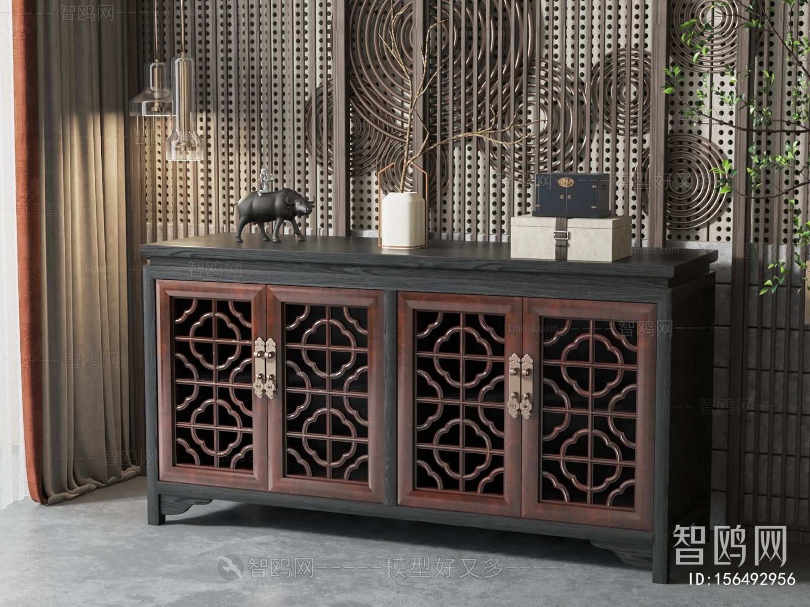 New Chinese Style Side Cabinet/Entrance Cabinet