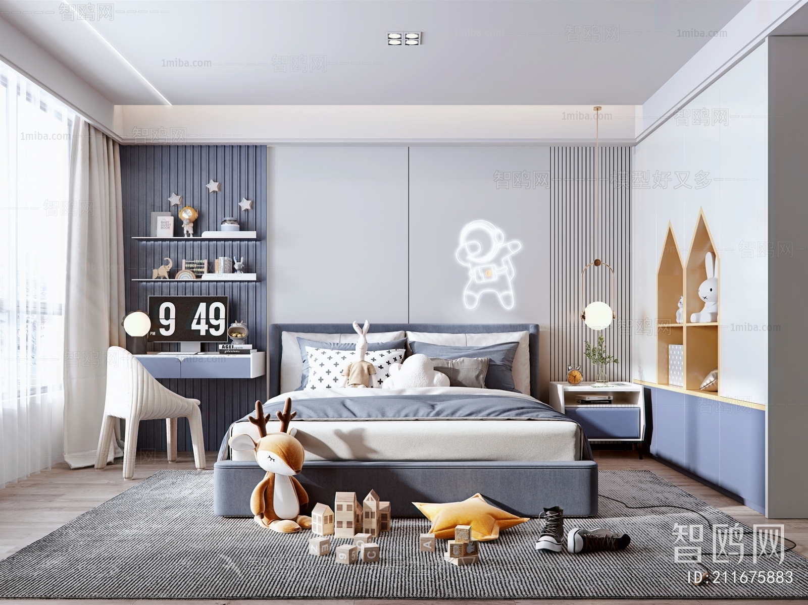 Modern Boy's Room And Son's Room