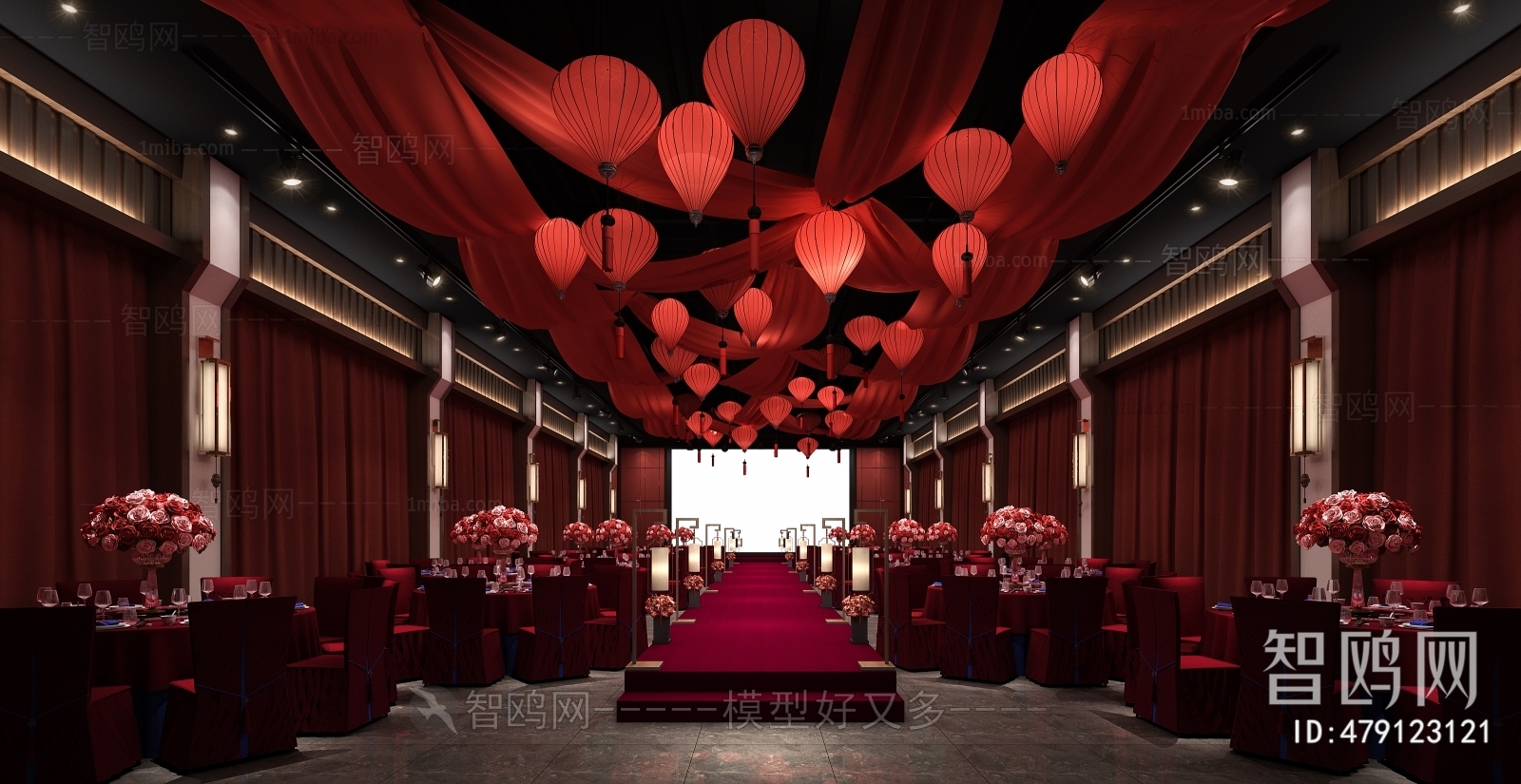 中式酒店宴会厅