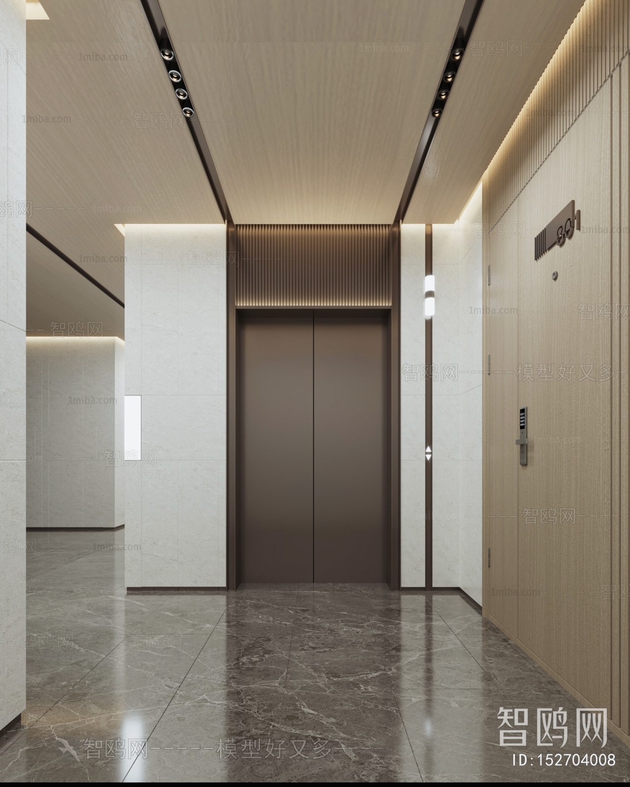 Modern Office Elevator Hall