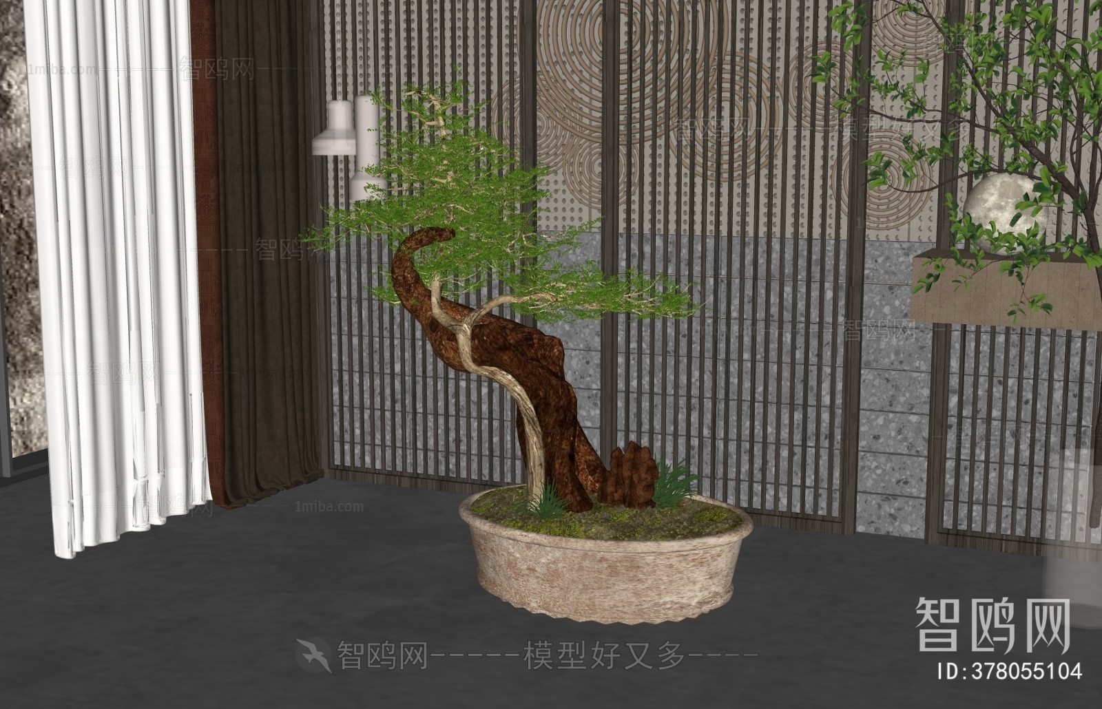 New Chinese Style Potted Green Plant