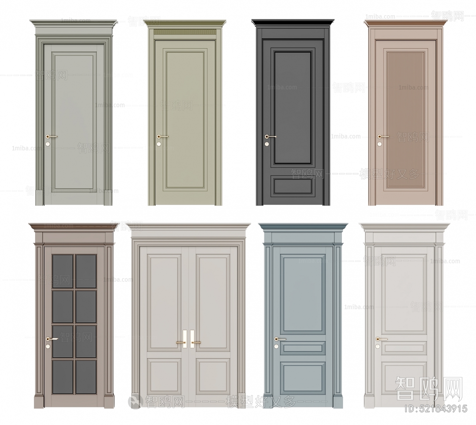 Simple European Style Door