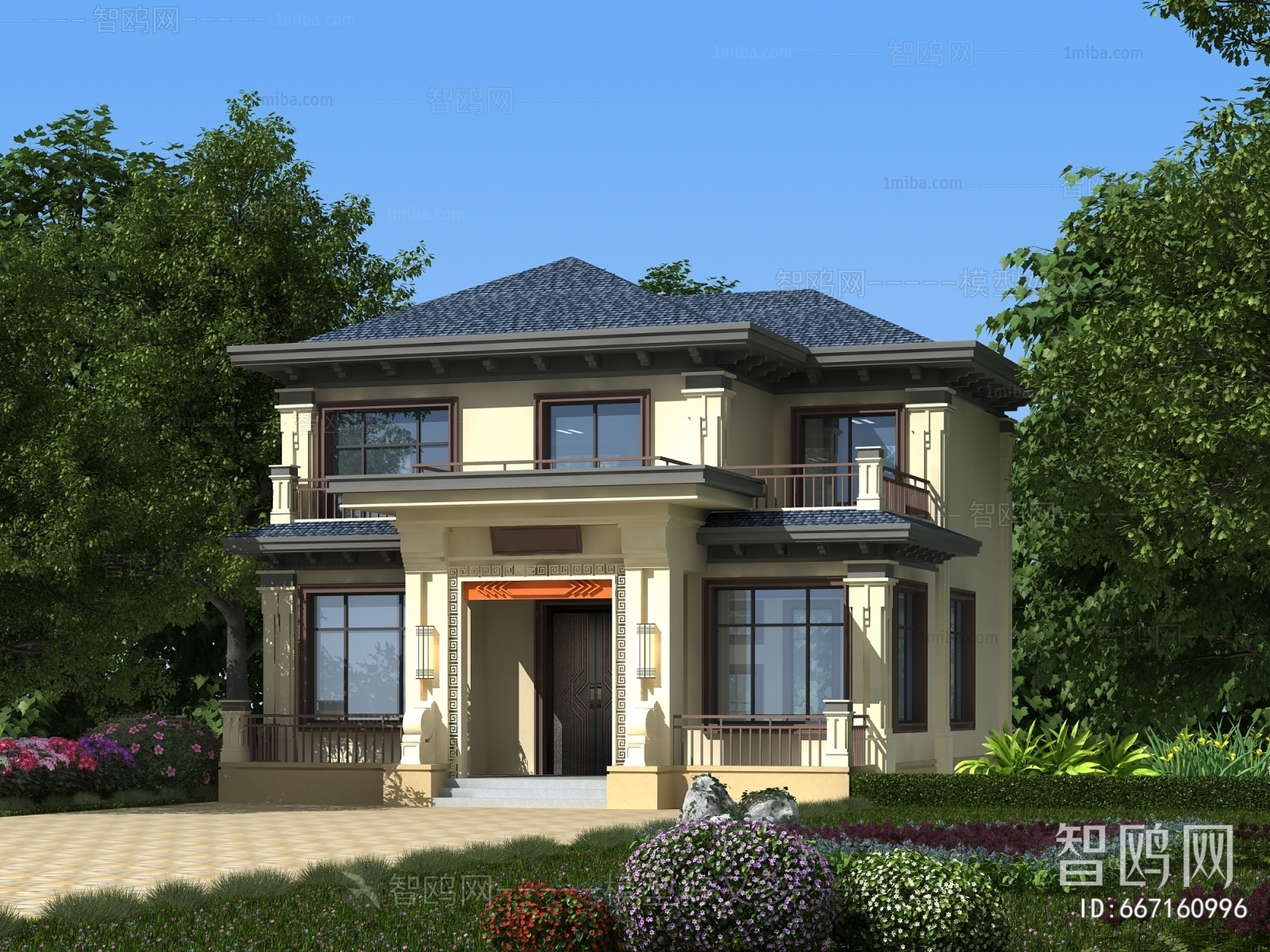 New Chinese Style Villa Appearance