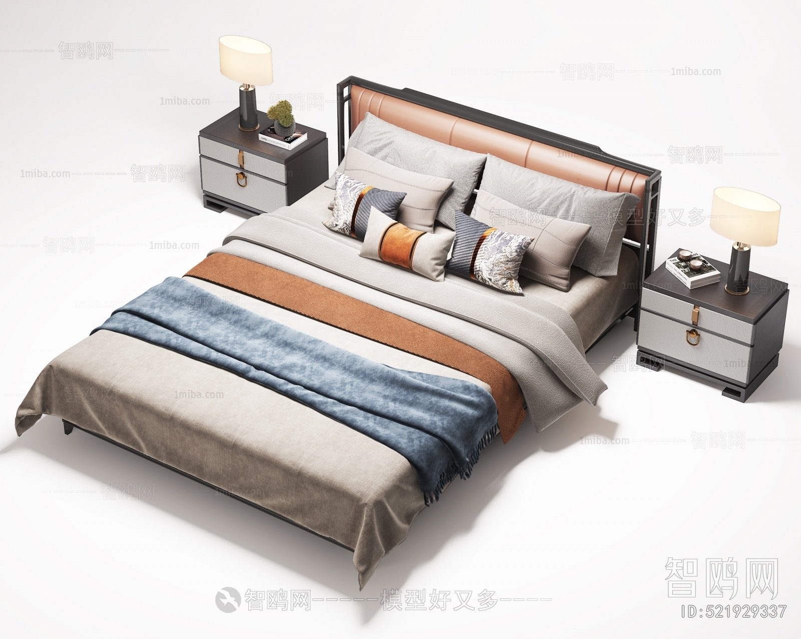 New Chinese Style Double Bed