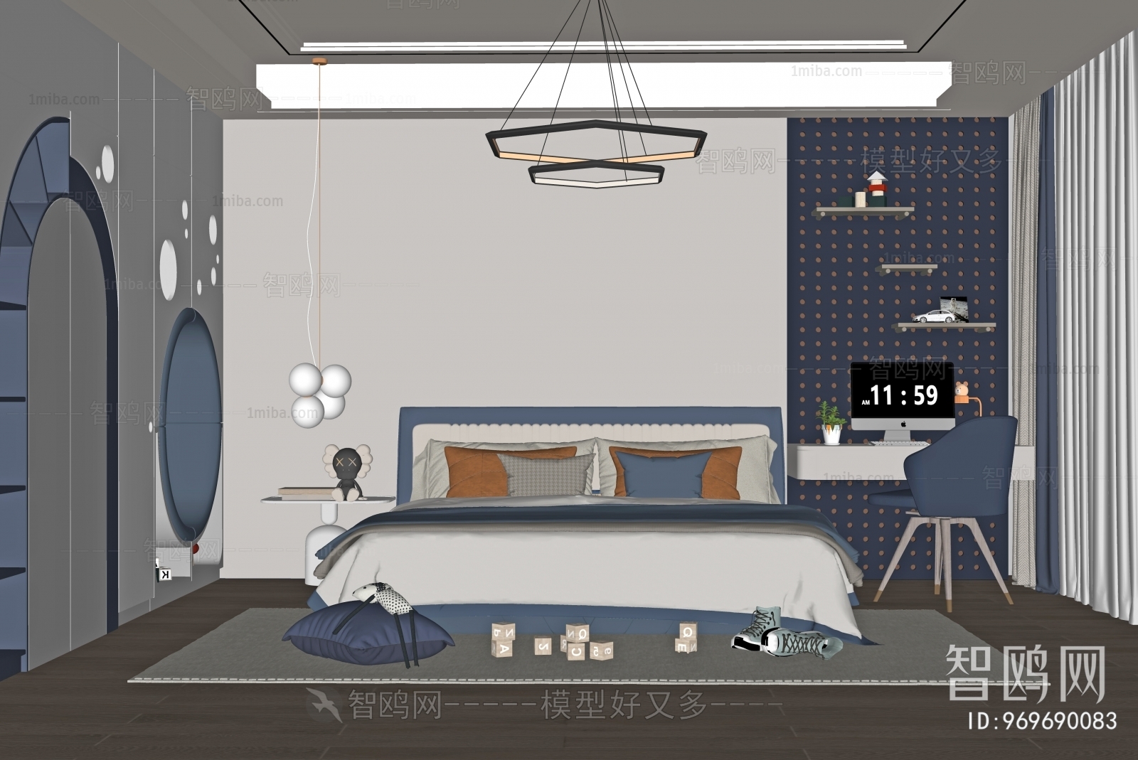 Modern Boy's Room And Son's Room