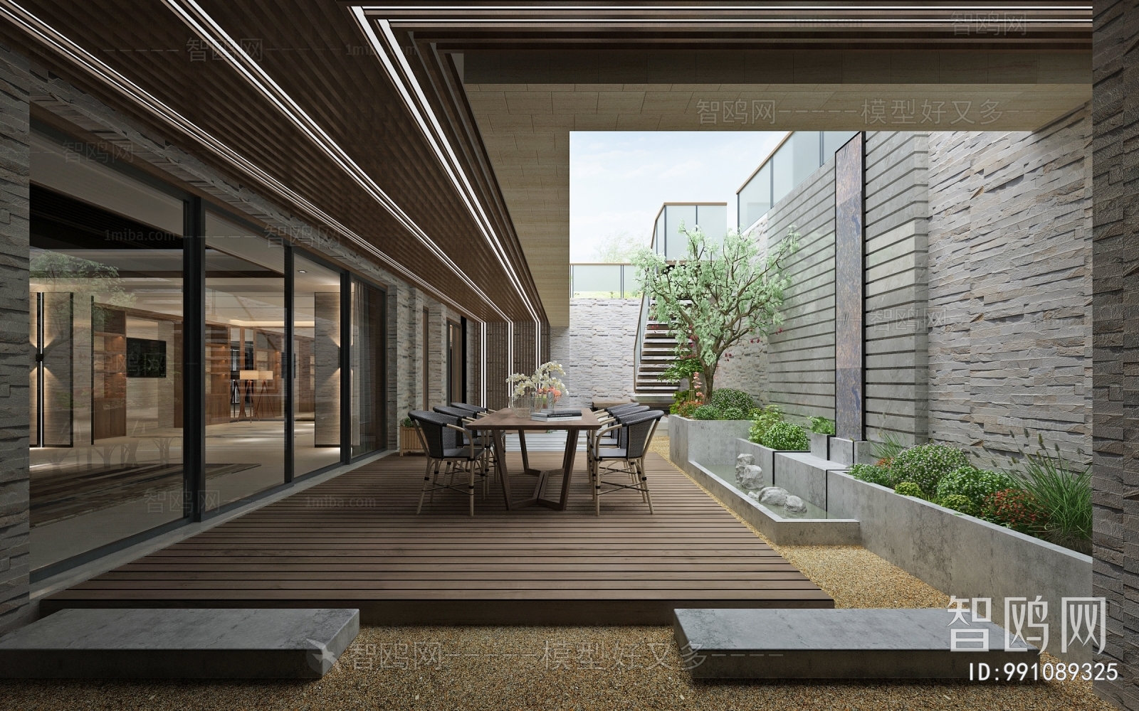 Modern Courtyard/landscape