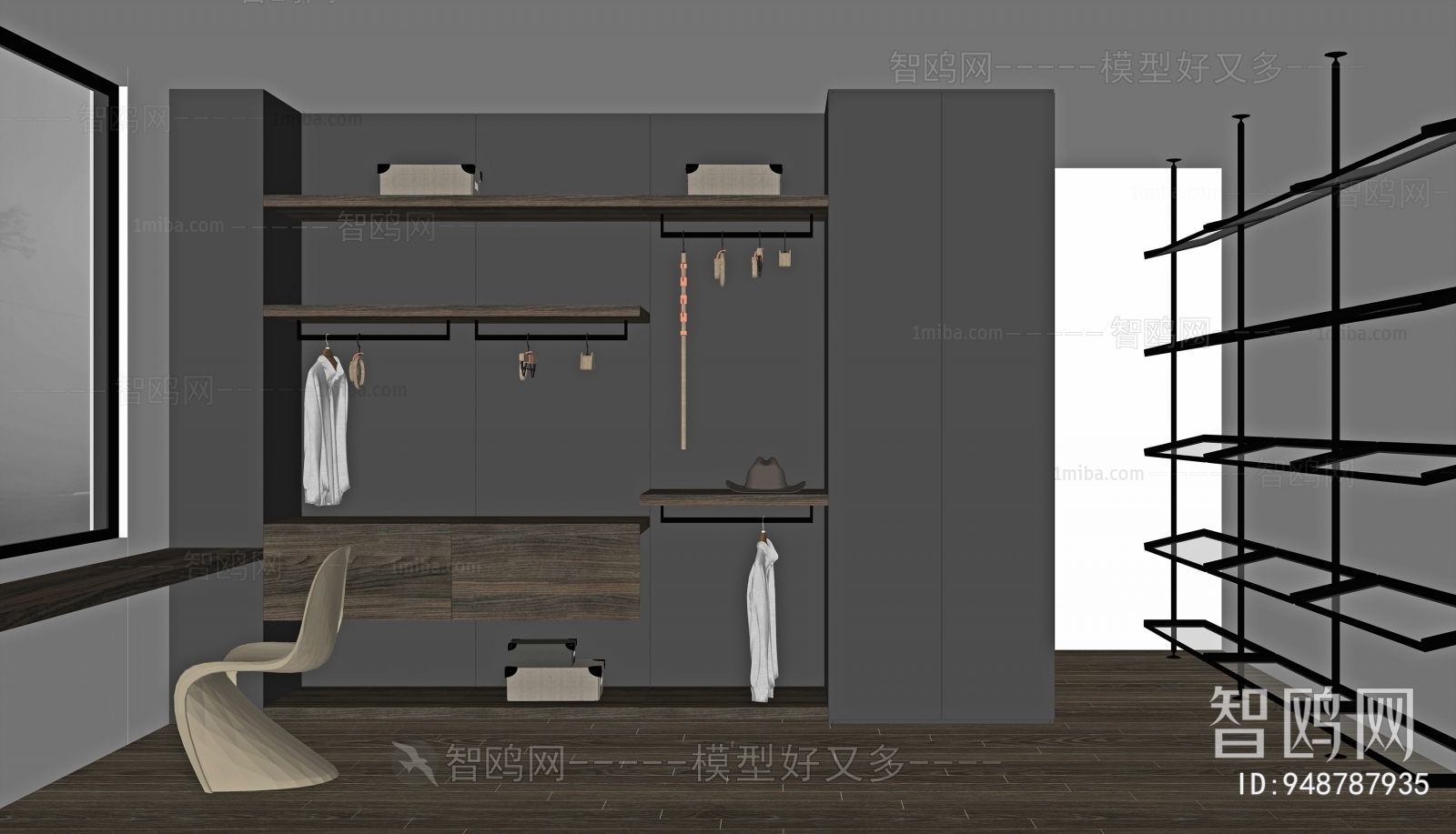 Modern Clothes Storage Area