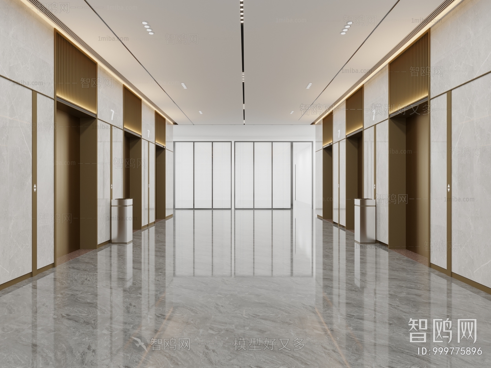 Modern Office Elevator Hall