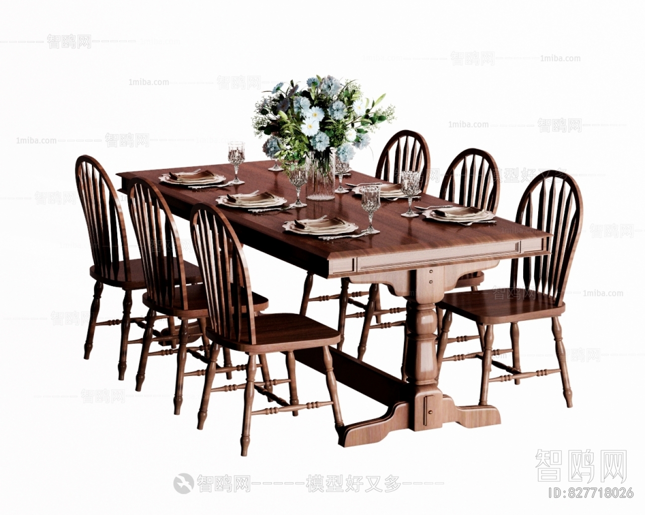 American Style Dining Table And Chairs