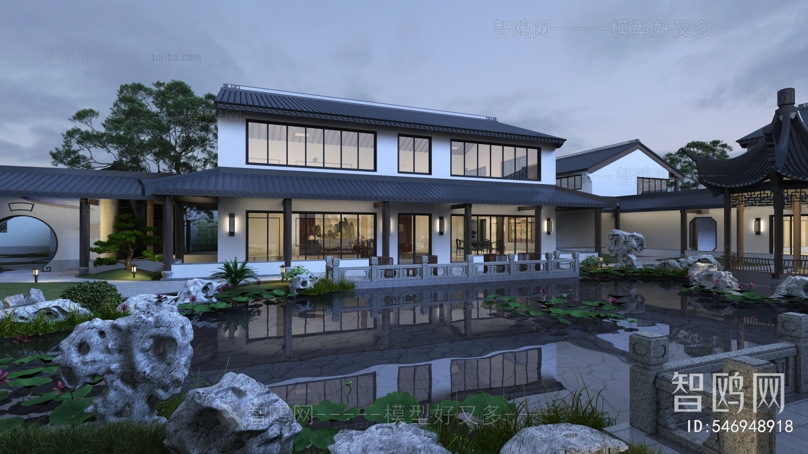 New Chinese Style Villa Appearance