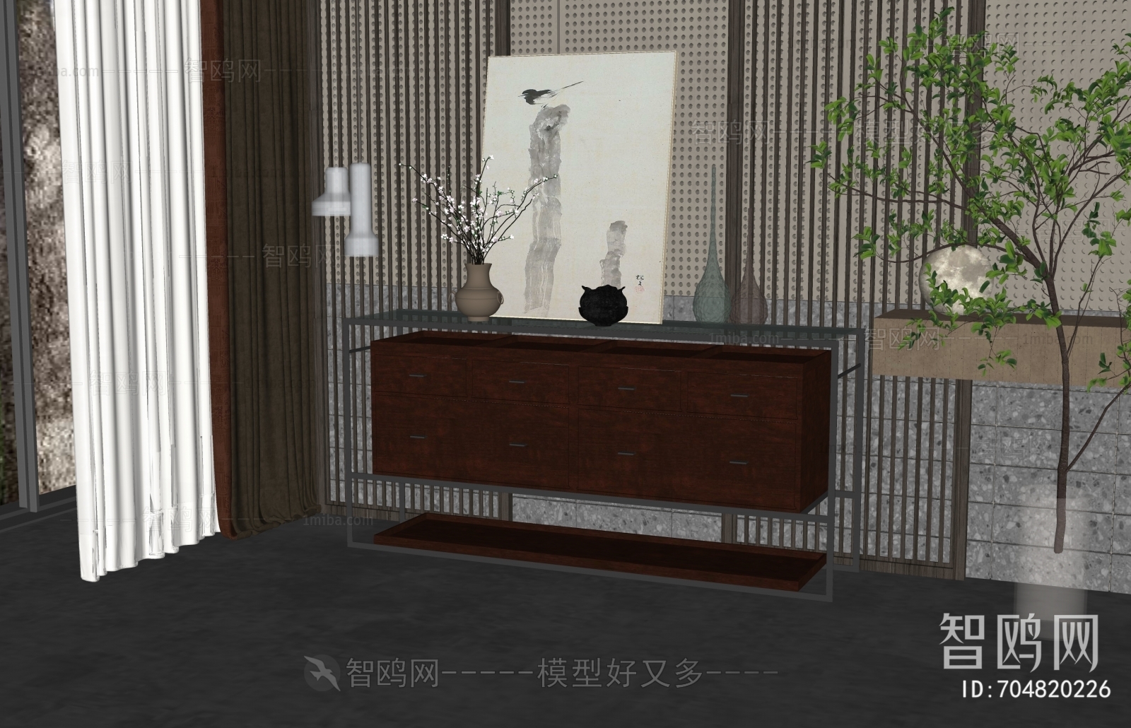 New Chinese Style Side Cabinet/Entrance Cabinet