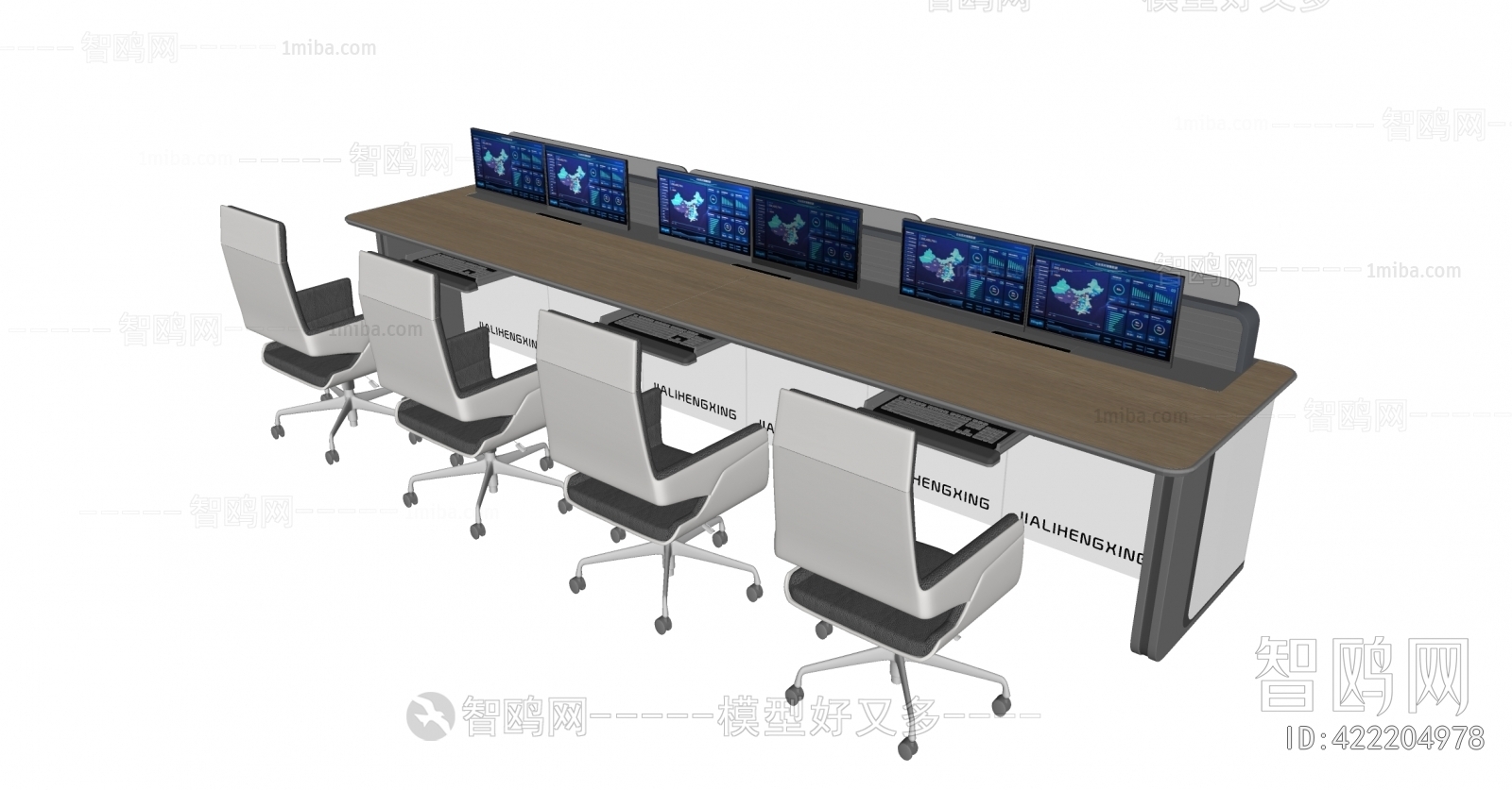 现代监控台 电脑桌椅