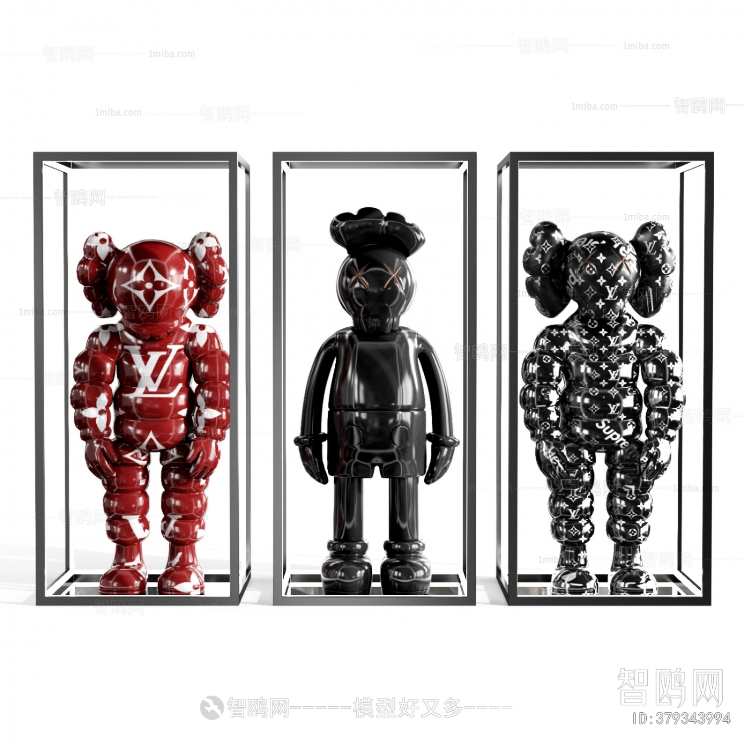 现代暴力熊雕塑摆件