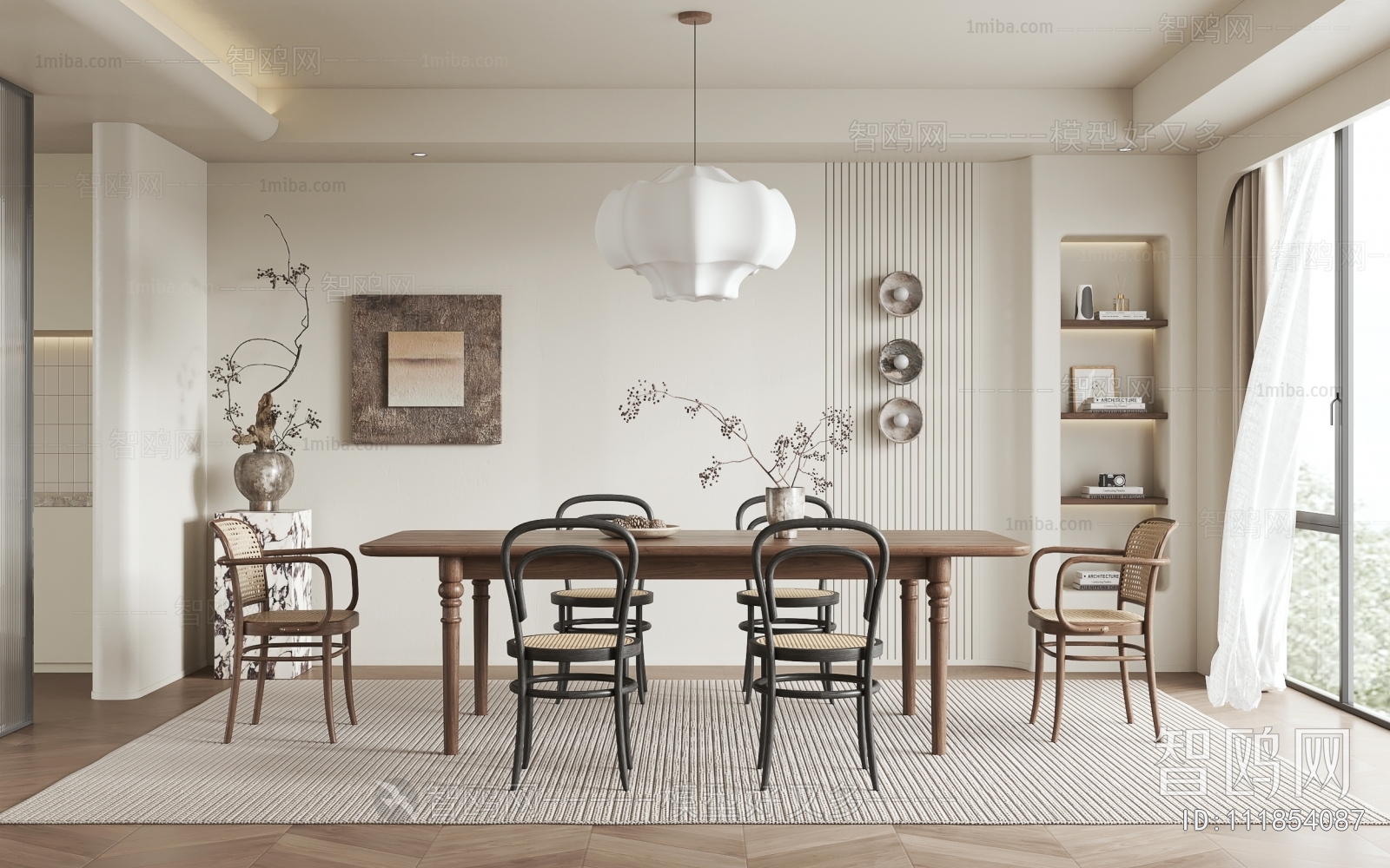 Wabi-sabi Style Dining Room