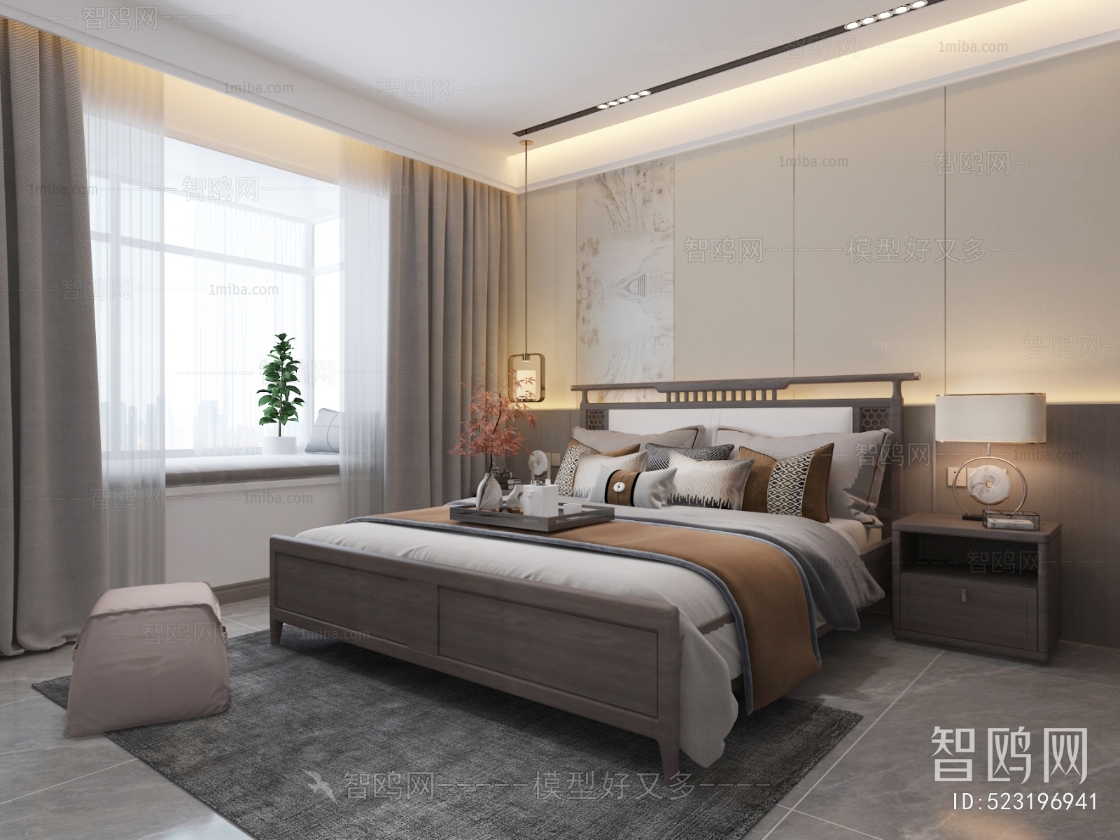 New Chinese Style Bedroom