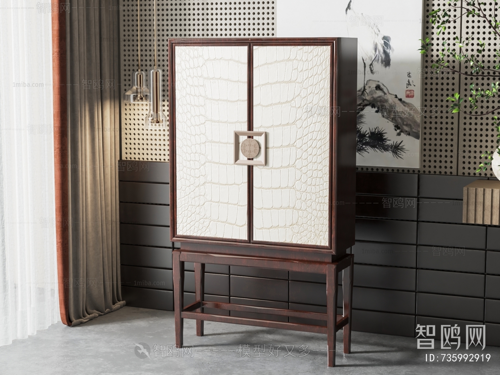 New Chinese Style Entrance Cabinet