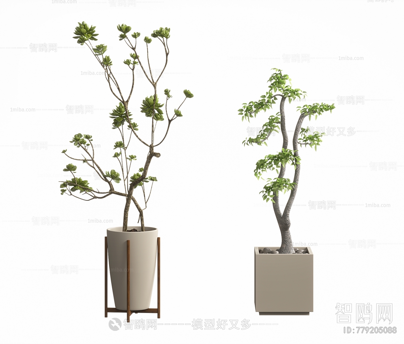 New Chinese Style Potted Green Plant