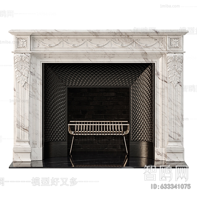 Simple European Style Fireplace