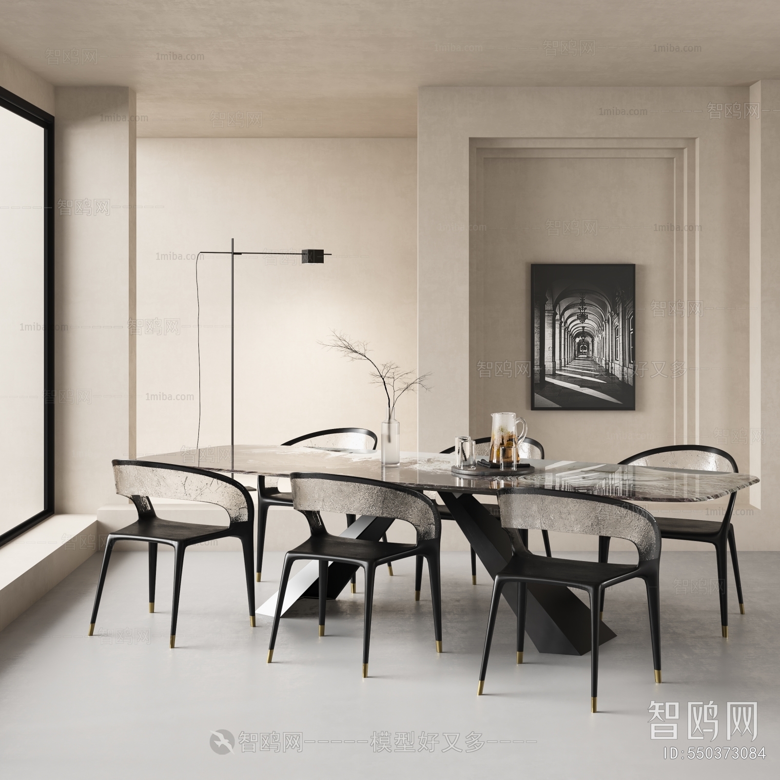 Modern Wabi-sabi Style Dining Table And Chairs