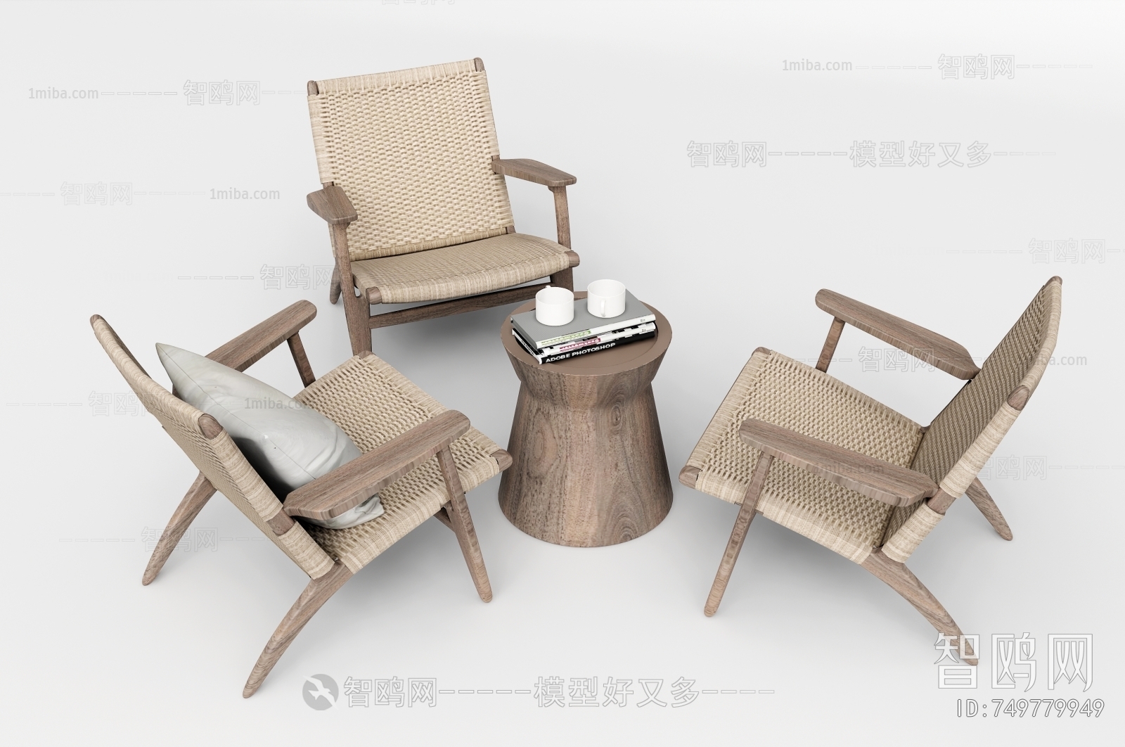 Wabi-sabi Style Leisure Table And Chair