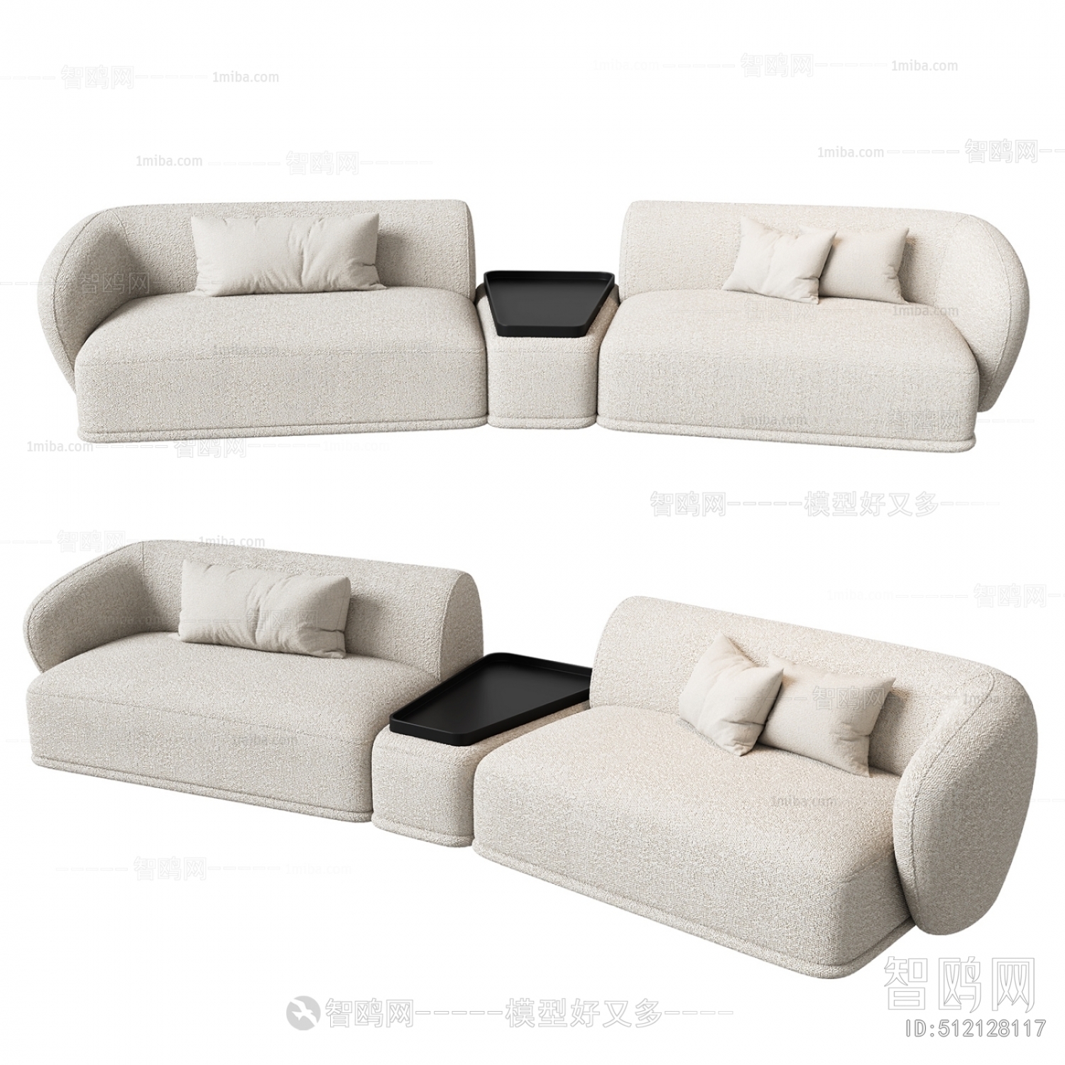 Modern Wabi-sabi Style A Sofa For Two