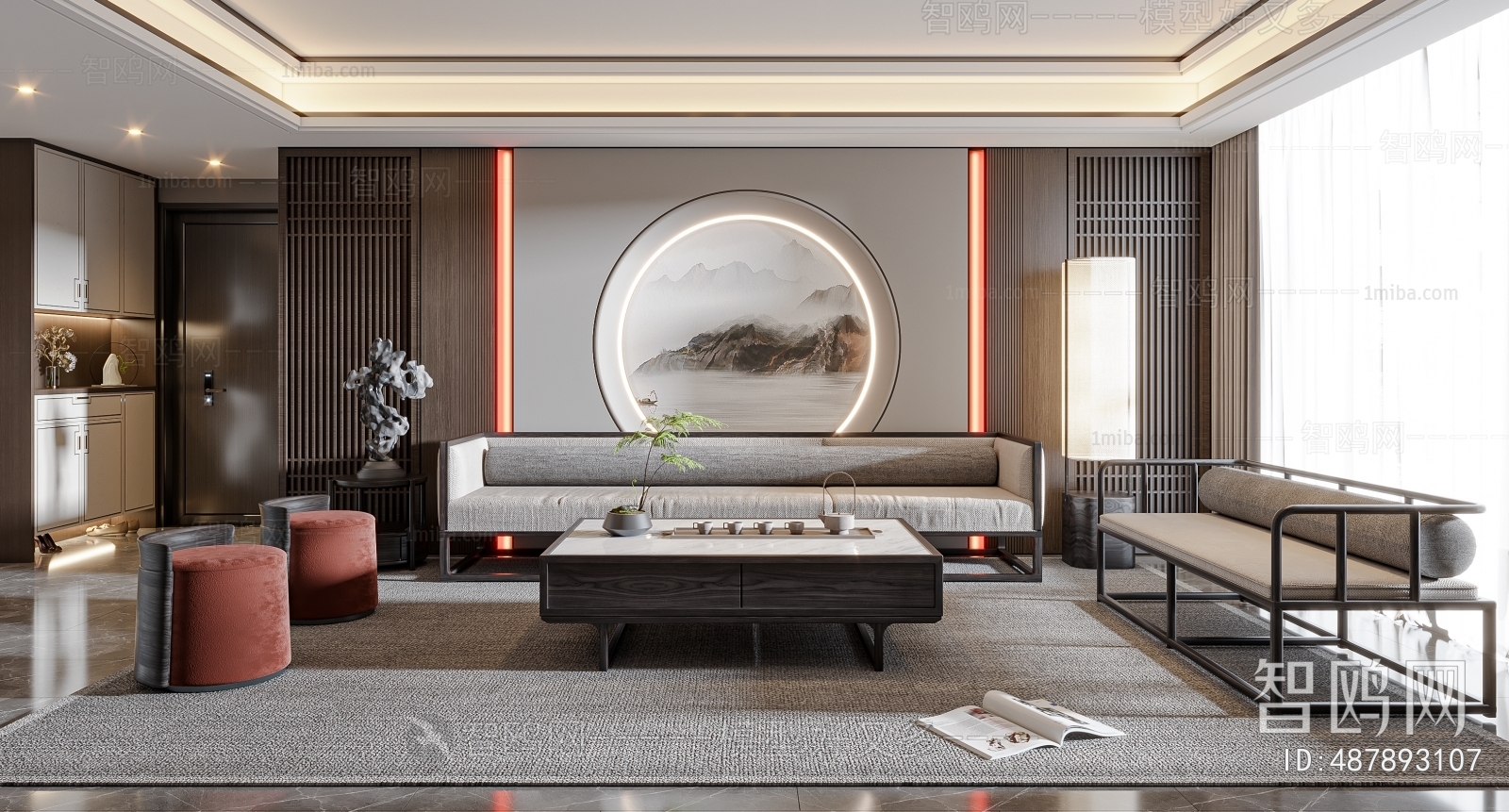 New Chinese Style A Living Room