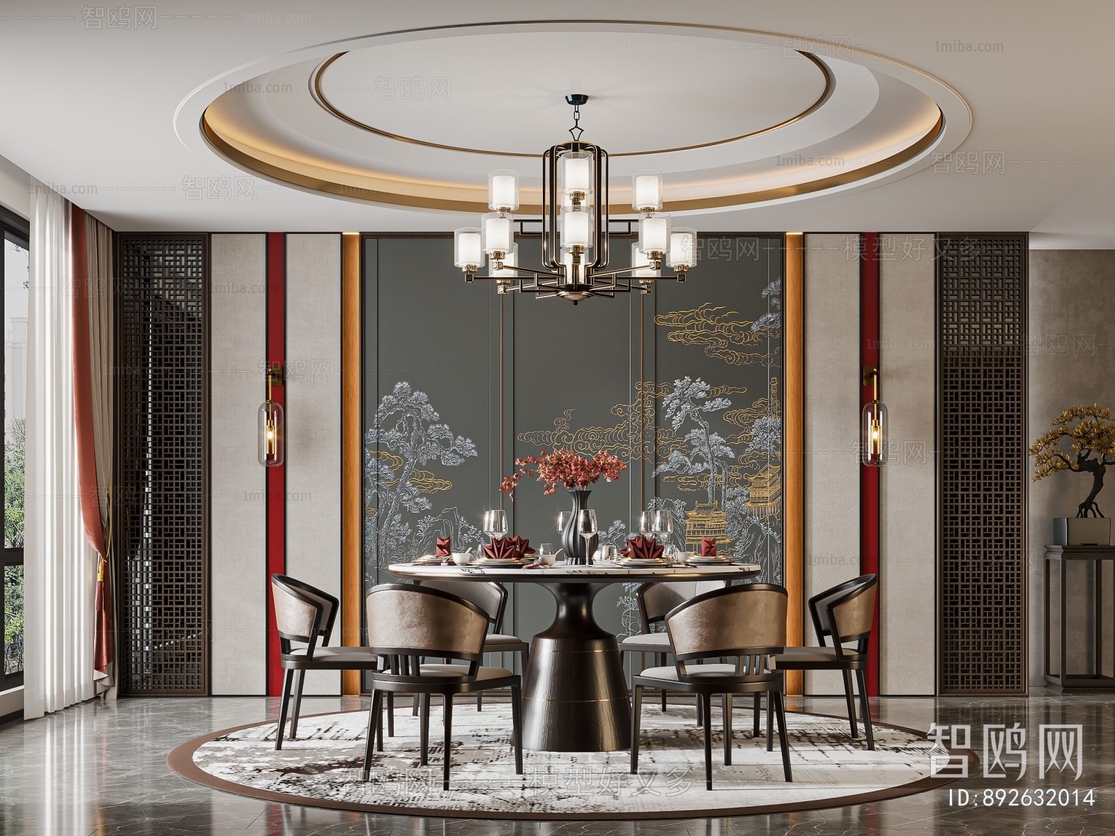 New Chinese Style Dining Room