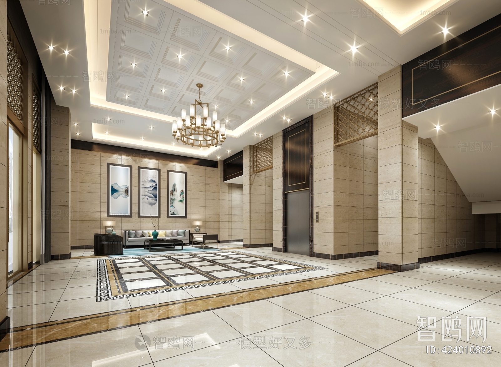 New Chinese Style Lobby Hall