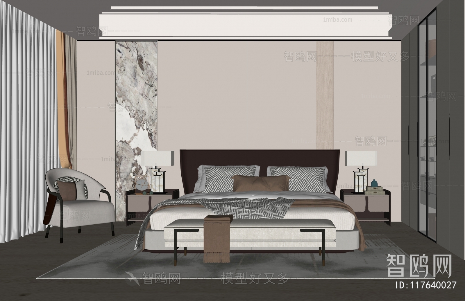 New Chinese Style Bedroom